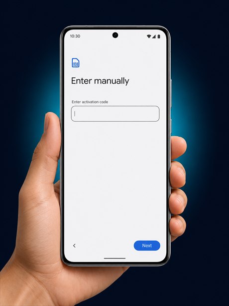 Enter activation code manually on Android