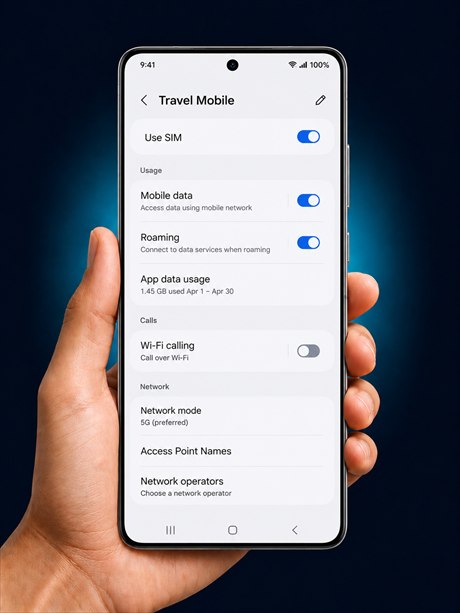 Turn on Roaming for the Wyra line on Android